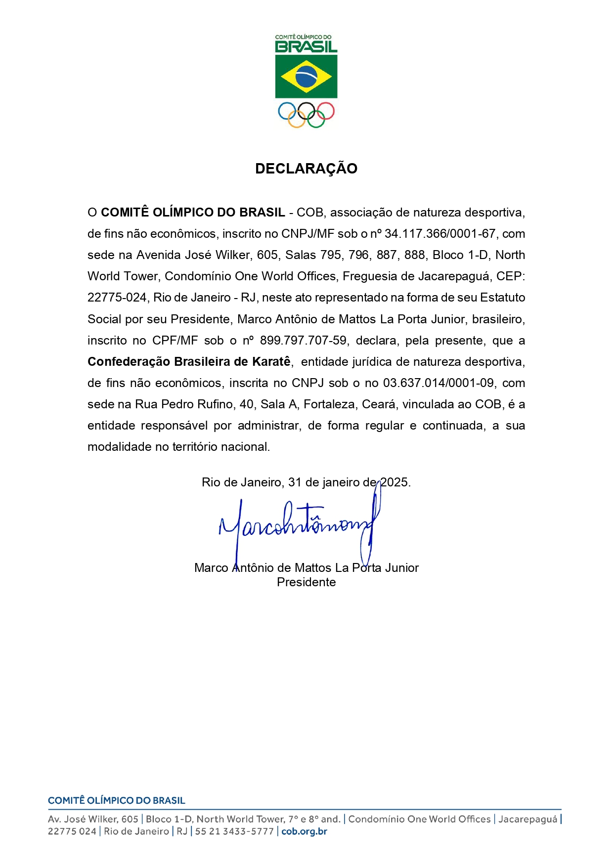 Declaracao