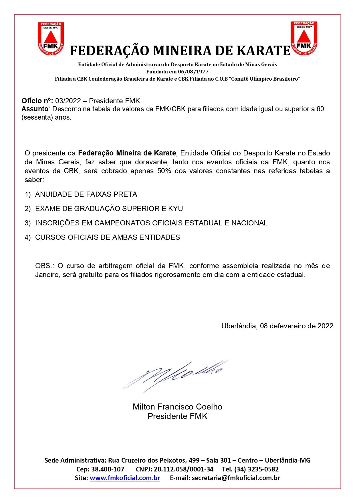 OFICIO 03 2022 Desconto para filiados c 60 anos ou mais page 0001